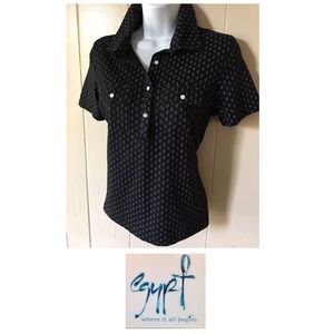 Egypt 🇪🇬 Polo Style Woman's Shirt 💯 Cotton M